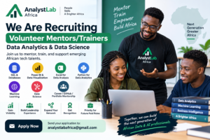 Data Analytics and Data Science Volunteer Trainer and Mentor Opportunity at AnalystLab Africa 