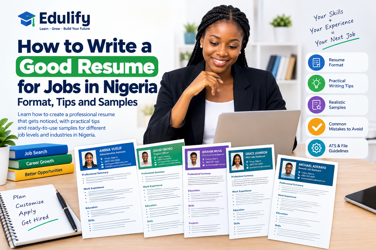 Format, Tips, Samples and Templates on How to Write a Good Resume for Jobs in Nigeria 2026