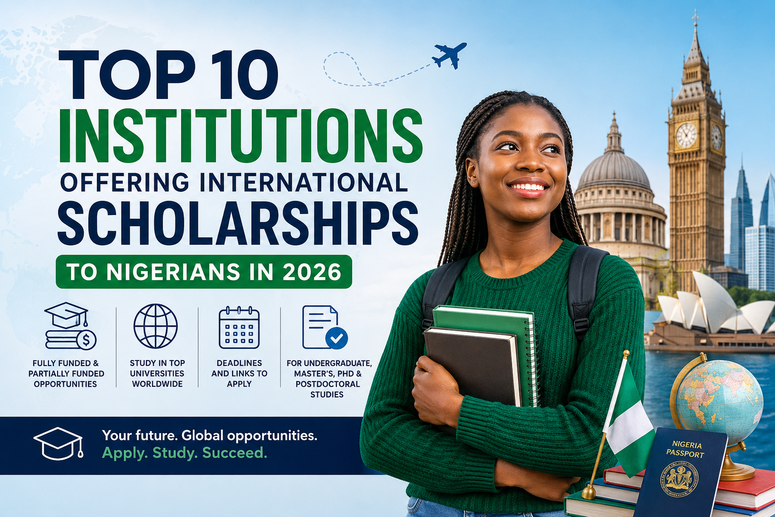 Top 10 Institutions Offering International Scholarships to Nigerians in 2026