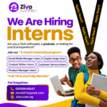 Remote Customer Service, Product Manager, Social Media Manager, Graphics Designer, and Content Writer Internship opportunities at Zivo