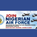 Nigerian Air Force is Recruiting Tradesmen/Women and Non-Tradesmen/Women